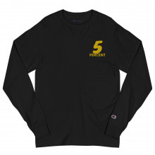 5 % Embroidered Men's Champion Long Sleeve Shirt